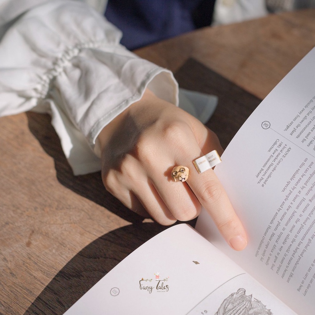 fairy-tales-golden-retriever-ring-แหวนหมาโกลเด้น-รูปสัตว์-น่ารัก-สไตล์มินิมอล