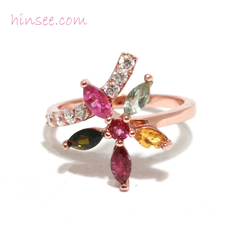 แหวน-pink-gold-เนื้อเงิน-หัวแหวนฝังพลอย-และ-quartz-ลายดอกไม้