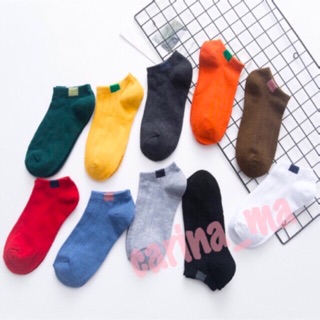 สินค้า 🔥ถุงเท้า🔥ถุงเท้าข้อสั้นหลากสี 10สีให้เลือก ถุงเท้าแฟชั่น ฟรีไซส์  Colorful  NO.6(S)