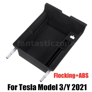 กล่องเก็บของที่เท้าแขนคอนโซลกลาง อุปกรณ์เสริม สําหรับรถยนต์ Tesla Model 3 Model Y