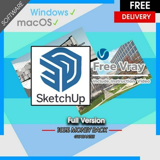 ราคาSketchup Pro 2023 Plus Vray Win & Mac (M1/M2 , Intel ) Lifetime