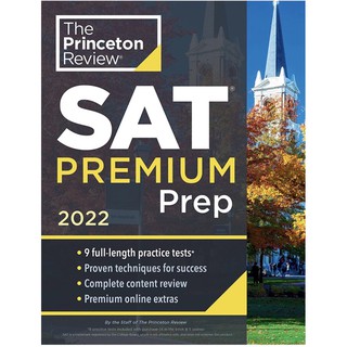 หนังสือภาษาอังกฤษ  Princeton Review SAT Premium Prep, 2022: 9 Practice Tests + Review & Techniques + Online Tools (2021)