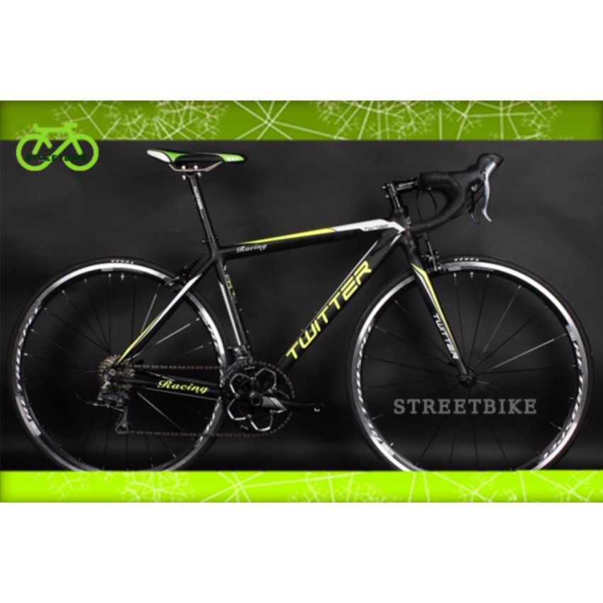 จักรยานเสือหมอบ 48 Twitter TW732 black green | Shopee Thailand