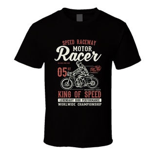 [100% Cotton] ใหม่ เสื้อยืด ผ้าฝ้ายแท้ พิมพ์ลาย King speed sport Racing Legend สไตล์วินเทจ