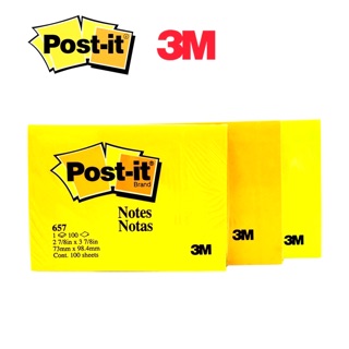 ภาพขนาดย่อของภาพหน้าปกสินค้า3M Post-it โพสท์-อิท 3M แท้ No.657 ขนาด 3x4 นิ้ว ( เล่ม 100 แผ่น ) จากร้าน skjy2013 บน Shopee ภาพที่ 3