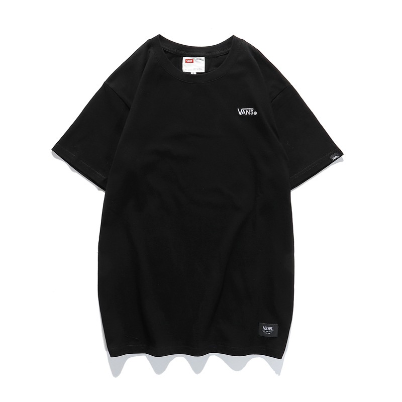 vans-เสื้อยืดแขนสั้น-คอกลม-ผ้าฝ้าย-พิมพ์ลายโลโก้-ทรงหลวม-สไตล์คลาสสิก-สําหรับผู้ชาย