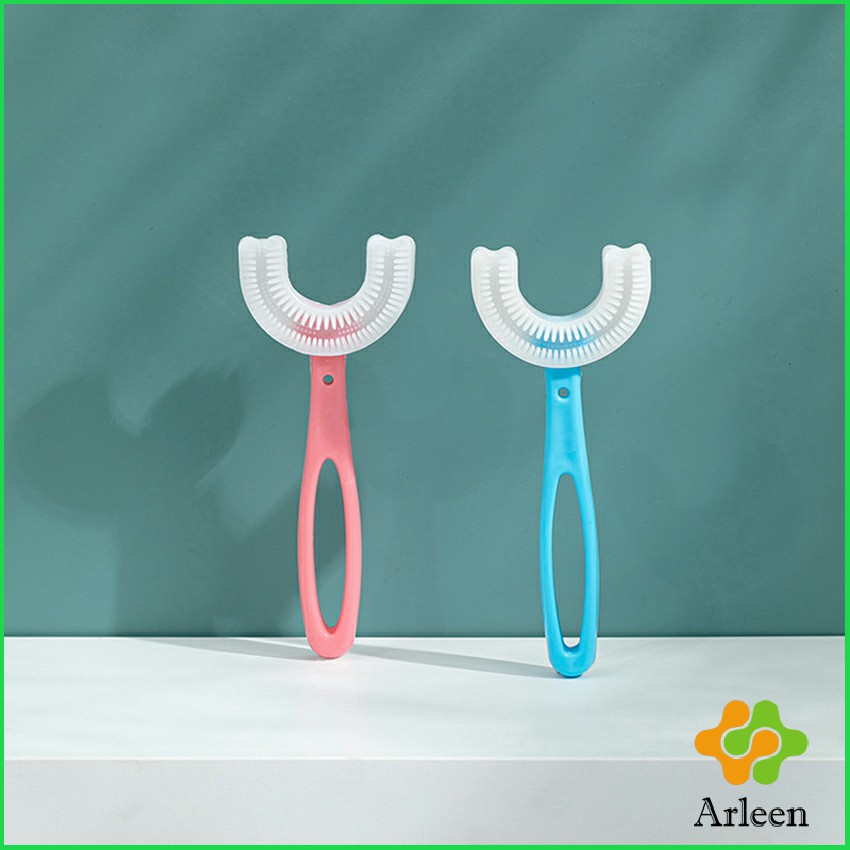 arleen-แปรงสีฟันรูปตัวยูสำหรับเด็ก-สำหรับเด็กอายุ2-12ปี-การ์ตูนน่ารัก-childrens-toothbrush