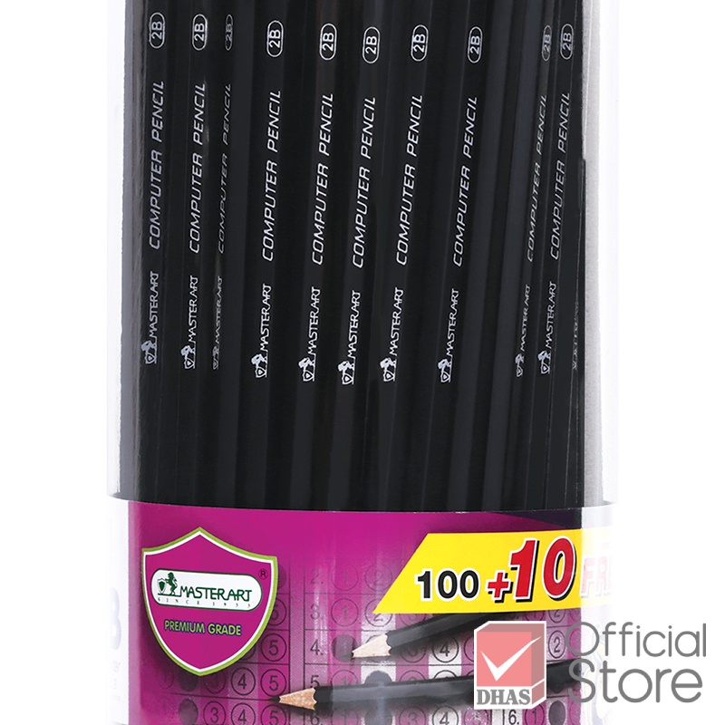 master-art-ดินสอ-ดินสอดำ-2b-กระบอก-100-10-แท่ง-1-กระบอก