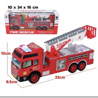 รถดับเพลิง ชนถอย มีเสียง คันใหญ่ ขนาด 13*8*32 cm