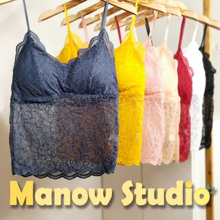 ภาพหน้าปกสินค้าเสื้อชั้นในลูกไม้ เสื้อกล้ามลูกไม้ สายเดี่ยว บราสายเดี่ยว 6623# Manow.studio ที่เกี่ยวข้อง