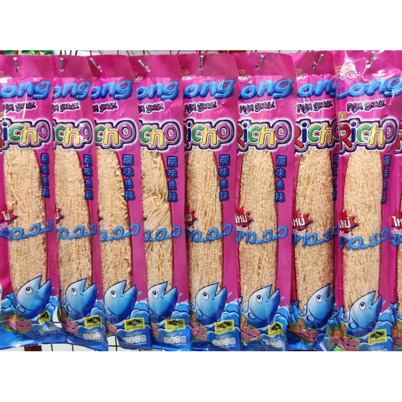 ภาพหน้าปกสินค้าปลาเส้น ริชโช่ ย๊าวยาว Richo Super Long (170 กรัม) ราคา 50 บาท จากร้าน tunacharlie บน Shopee