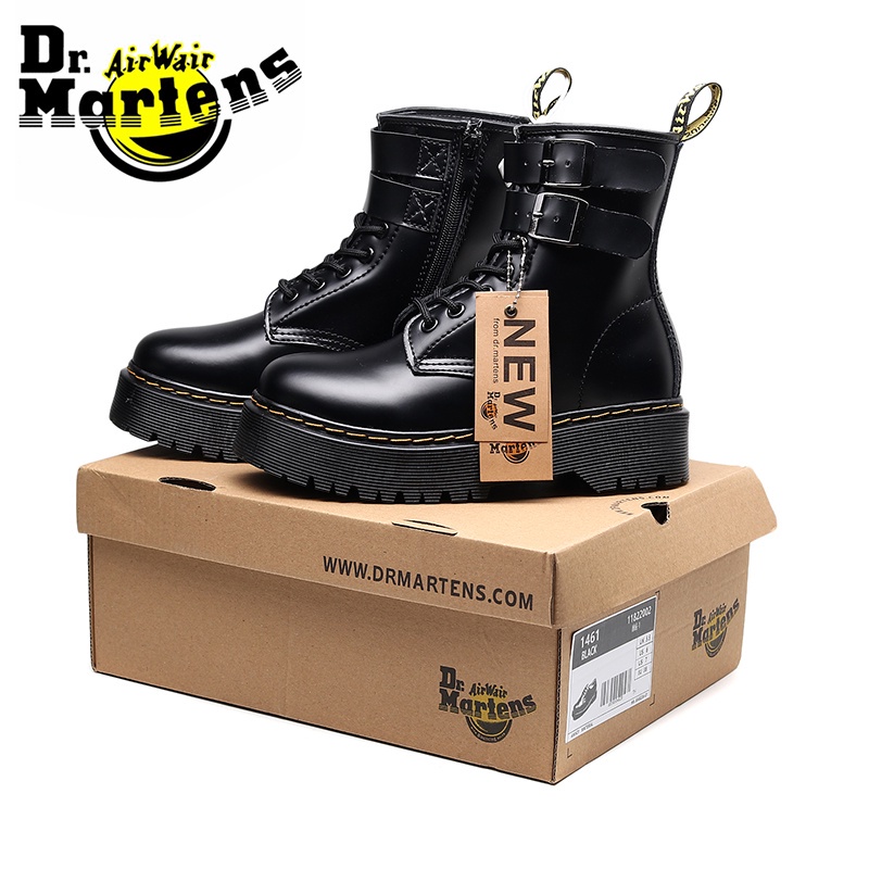 dr-martens-รองเท้าบูทมาร์ตินผู้หญิงแบบกระดุมสองแถวแบบหนารองเท้าบูทสูงกันน้ำหนังแท้รองเท้าบูทมาร์ตินแฟชั่น