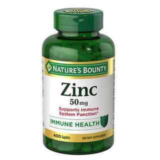 ‼️Natures Bounty Zinc 50 mg ขนาด 400เม็ด‼️ EXP12/25  ของแท้100% USA