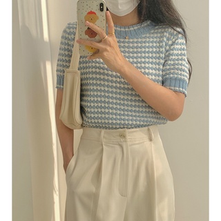 เสื้อยืดแขนสั้นสไตล์เกาหลีแฟชั่นสตรี