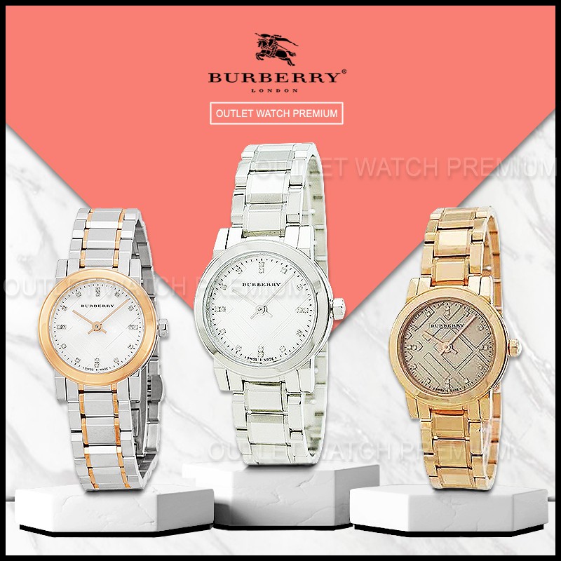 รูปภาพสินค้าแรกของOUTLET WATCH นาฬิกา Burberry OWB294 นาฬิกาข้อมือผู้หญิง นาฬิกาผู้ชาย แบรนด์เนม Brandname Burberry Watch BU9214