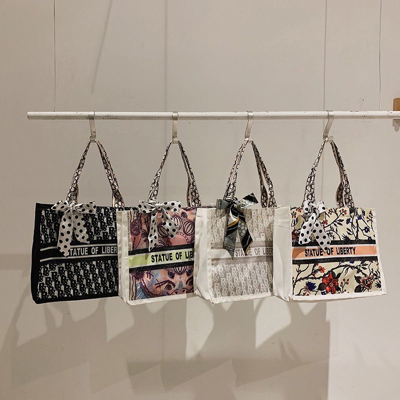 ภาพสินค้ากระเป๋าทรงช้อปปิ้ง ผ้ากระสอบ กระเป๋าผ้า ถุงผ้าใบเล็ก จากร้าน lucky_girl555 บน Shopee ภาพที่ 8