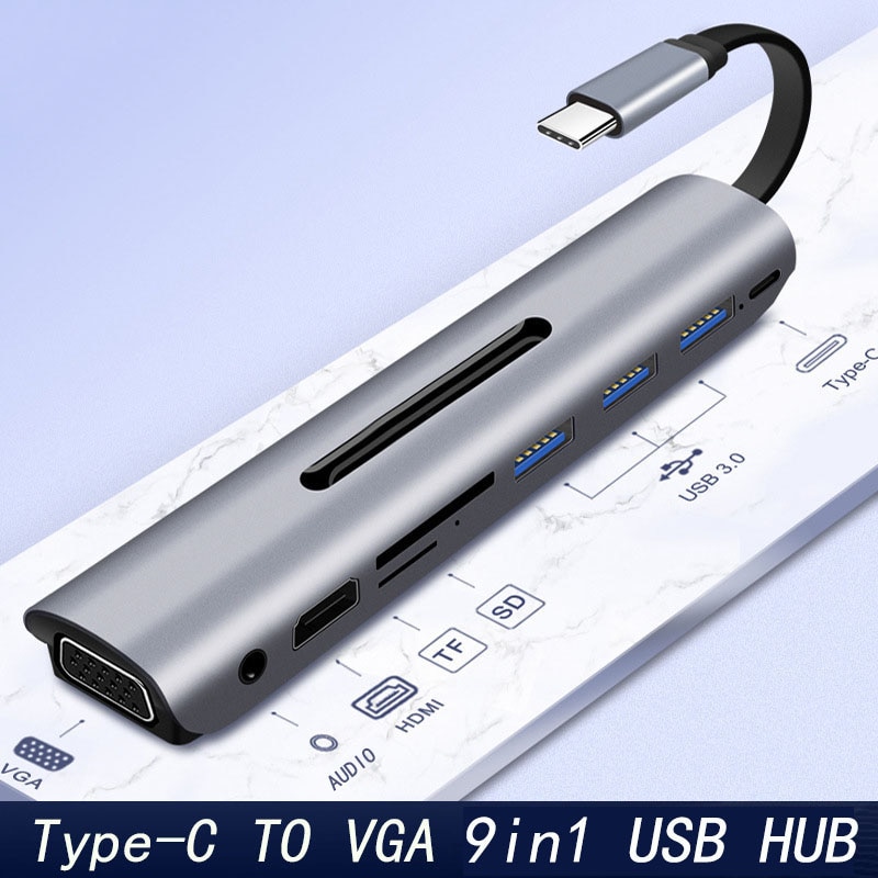 9-in-1-docking-station-with-type-c-plug-hdmi-vga-usb-power-delivery-hub