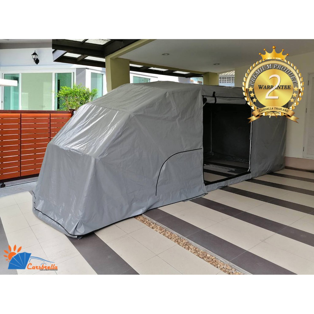 เต็นท์จอดรถสำเร็จรูป-carsbrella-รุ่น-mpv-size-s-สำหรับรถยนต์ที่มีขนาดเล็ก-กลาง-ป้องกันรังสี-uv-100