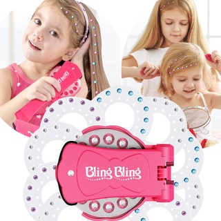 พร้อมส่ง Blingbling สติกเกอร์ติดผม สติกเกอร์แต่งหน้าติดผม กิ๊บติดผม สำหรับเด็ก ของเล่นสว่านติดผมประดับเพชร diy สําหรับเด