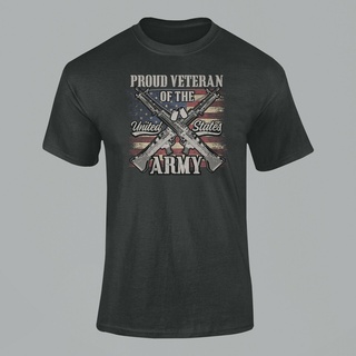 เสื้อยืดโอเวอร์ไซส์เสื้อยืดลําลอง ผ้าฝ้าย แขนสั้น พิมพ์ลาย Proud Veteran Of The Army แฟชั่นฤดูร้อน สําหรับผู้ชายS-3XL