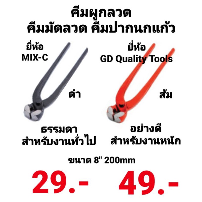 คีมปากนกแก้ว-คีม-ครีมปากนกแก้ว-เครื่องมือช่าง-คีมมัดลวด-ตัดลวด-ตัดโลหะ-คีมผูกลวด