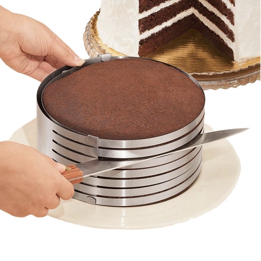 วงแหวนตัดแบ่งเค้ก-ปรับขนาดได้-วัสดุ-สแตนเลส-อุปกรณ์สำหรับตัดแบ่งชั้นเค้กปอนด์-6-ชั้น-cake-layer-cutter