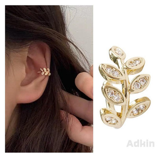 [Adkin] คลิปกระดูกใบหูที่สวยงามและเรียบง่ายไม่มีที่หนีบหูแบบเจาะปรับได้ต่างหูนางฟ้าสุด ๆ 922