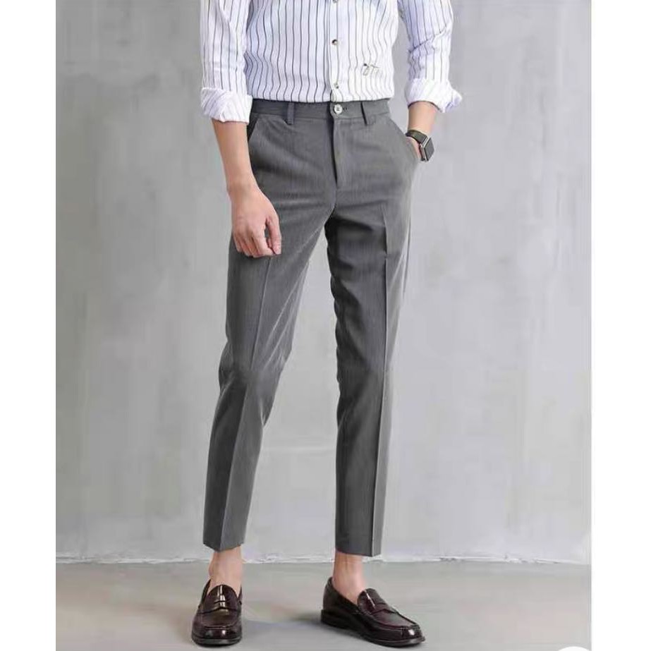 ภาพสินค้าFashion Casual Slacks Cropped Pants X201 กางเกงสแล็คชาย 5 ส่วน สไตล์เกาหลี จากร้าน eurekap บน Shopee ภาพที่ 6