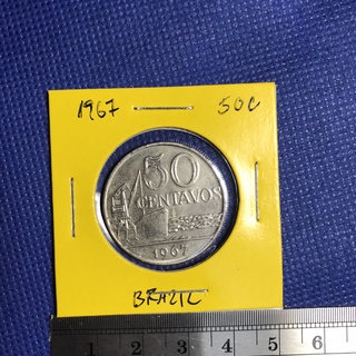 Special Lot No.60280 ปี1967 บราซิล 50 CENTAVOS เหรียญสะสม เหรียญต่างประเทศ เหรียญเก่า หายาก ราคาถูก