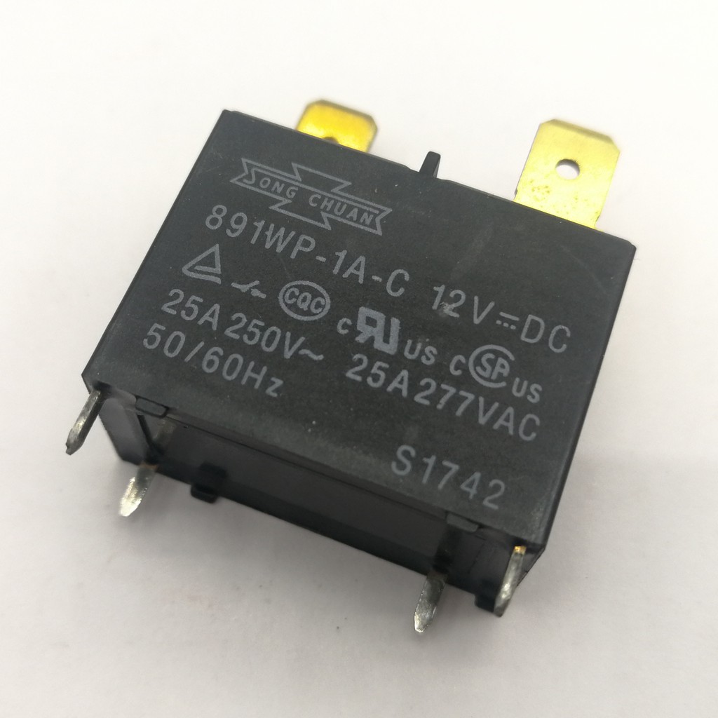 ภาพหน้าปกสินค้าRelay 891WP-1A-C รีเลย์ 12VDC 25A ใช้ในแผงวงจรแอร์บ้าน รีเรย์เครื่องปรับอากาศ จากร้าน tiraphat5626 บน Shopee