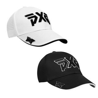 หมวกกอล์ฟเต็มใบ มีรูระบายอากาศ (CBP012) ลายเรียบหรู NEW GOLF CAP มีสีขาวและสีดำให้เลือก