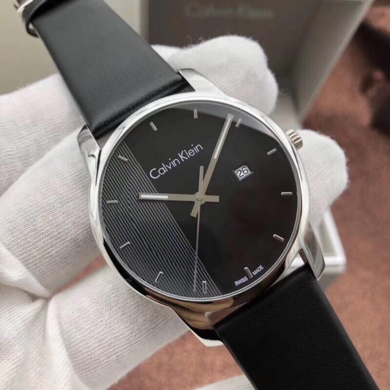 ck-นาฬิกาแฟชั่นเรียบง่ายในเมืองซีรีส์ธุรกิจเข็มขัดนาฬิกาผู้ชายแบบสบาย-ๆ-ของ-k2g2g1cx-เปลือกสีดำสีเงิน