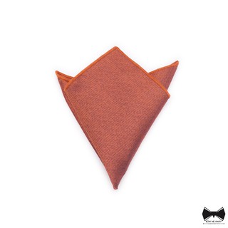 ผ้าเช็ดหน้าสูทสีส้มอิฐ-Brick Orange Pocket Square