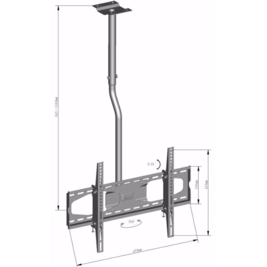 ขาแขวนทีวี-lcd-led-ขนาด-42-63-นิ้ว-รุ่น-cm211-แบบติดเพดาน-ปรับก้มได้-หมุนได้-สีดำ