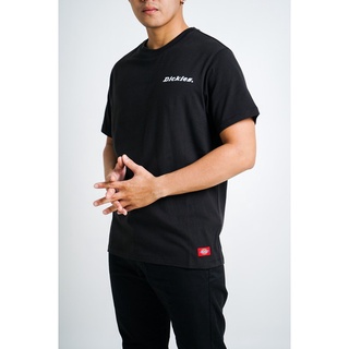 Dickies เสื้อยืด DK007334 JERSEY LINEAR LOGO PRINT SS TEE BLK