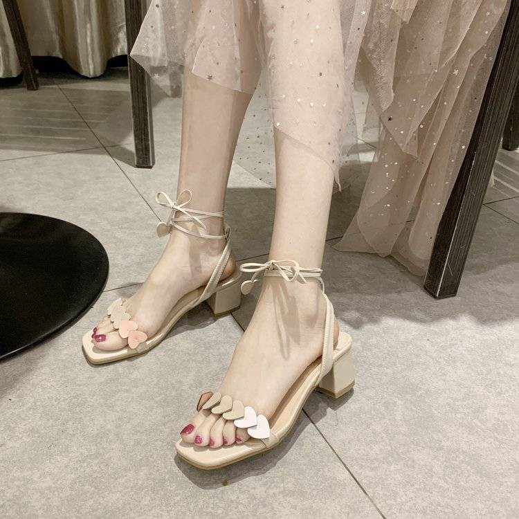 Women s shoes sandals high heels Fashion women shoes High heel shoe women Love the pattern design 5cm Shopee Thailand