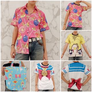 กระเป๋าผ้า เสื้อ เซเลอร์มูน ลูน่า Sailor Moon Cartoon