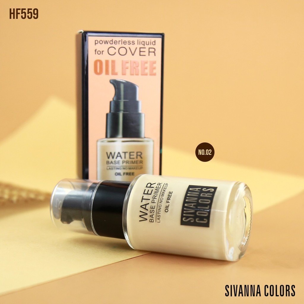 ครีมรองพื้น-sivanna-powderless-liquid-foundation-for-cover-oil-free-hf559-ซีเวียน่า