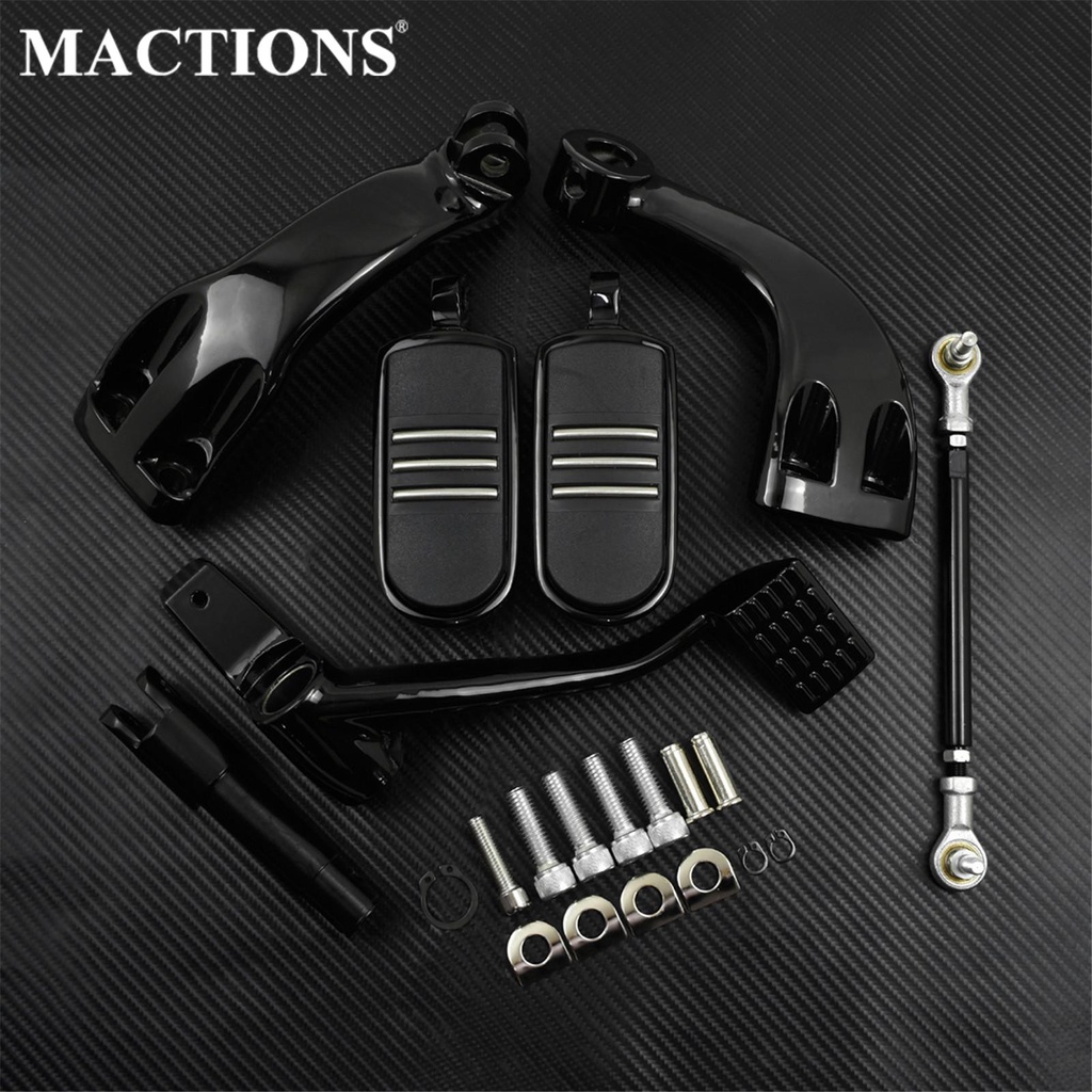 Motorcycle Forward Mid Control Kit FootPeg Black Footrest Brake Shift