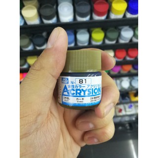 สีสูตรน้ำ Mr.Acrysion Color N81 KHAKI (Flat) 10ml