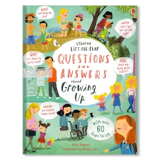 DKTODAY หนังสือ USBORNE LIFT-THE-FLAP Q&amp;A ABOUT GROWING UP (AGE 7+)