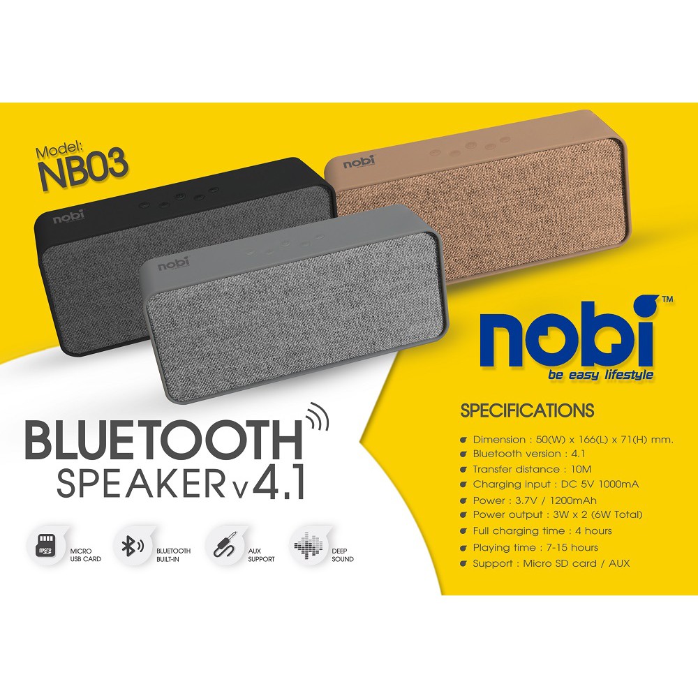จำนวนจำกัด-nobi-โนบิ-ลำโพงบลูทูธ-รุ่น-nb03-ใช้งานต่อเนื่อง-7-10-ชั่วโมง-สินค้ารับประกัน-1-ปี