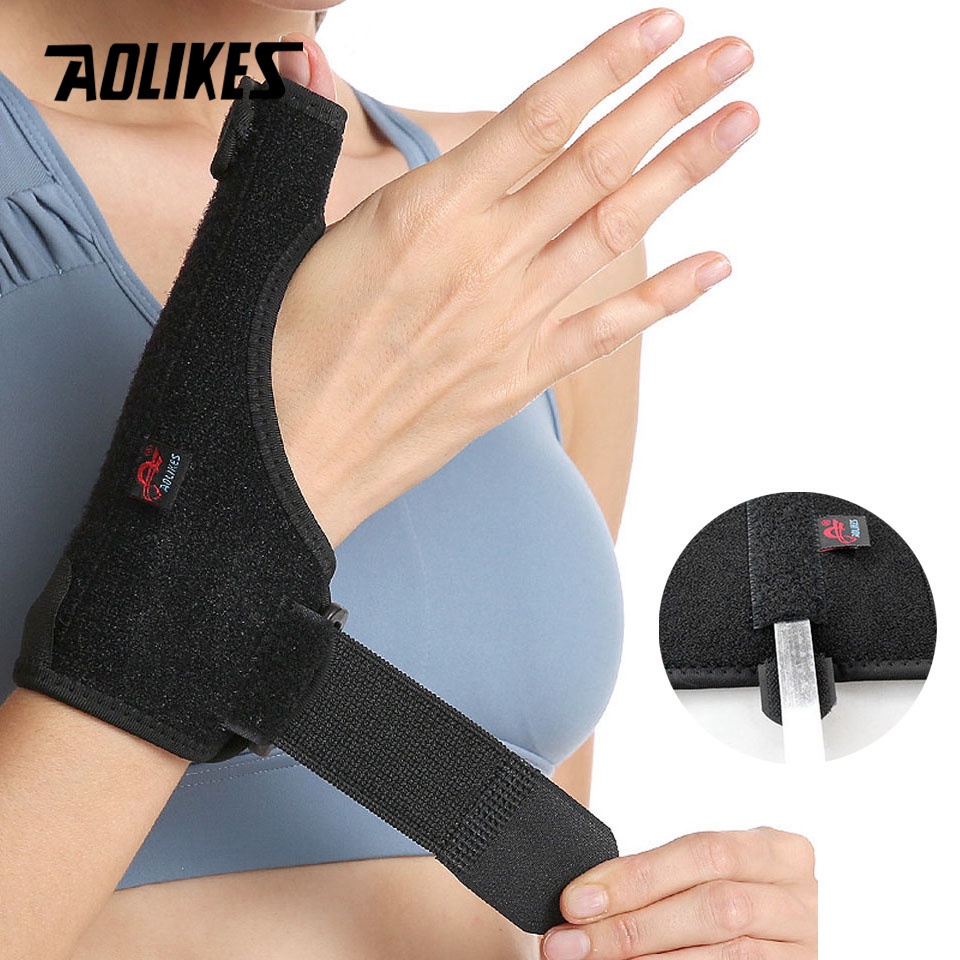 AOLIKES 1 Single Wrist Support Thumb Hand Brace Splint Sprains
