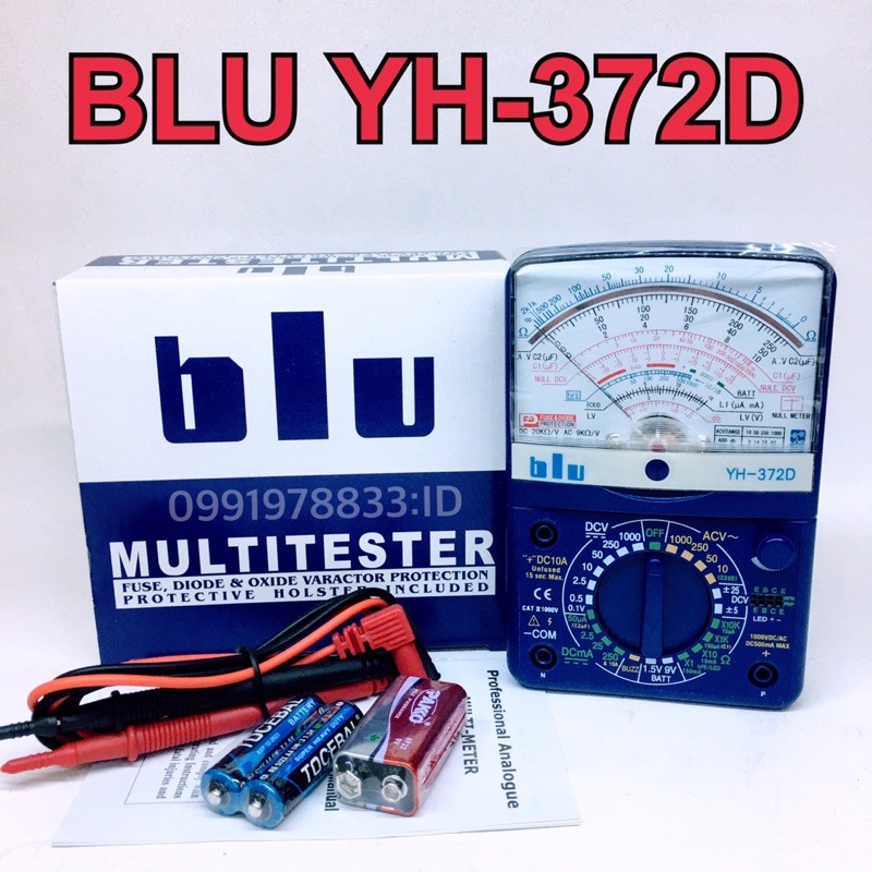 มัลติมิเตอร์ BLU YH372D Multimeter มัลติมิเตอร์เข็ม มิเตอร์วัดไฟแบบ