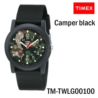 นาฬิกา Timex TM-TWLG00100 นาฬิกาข้อมือผู้ชายและผู้หญิง สายไนล่อน สีดำ