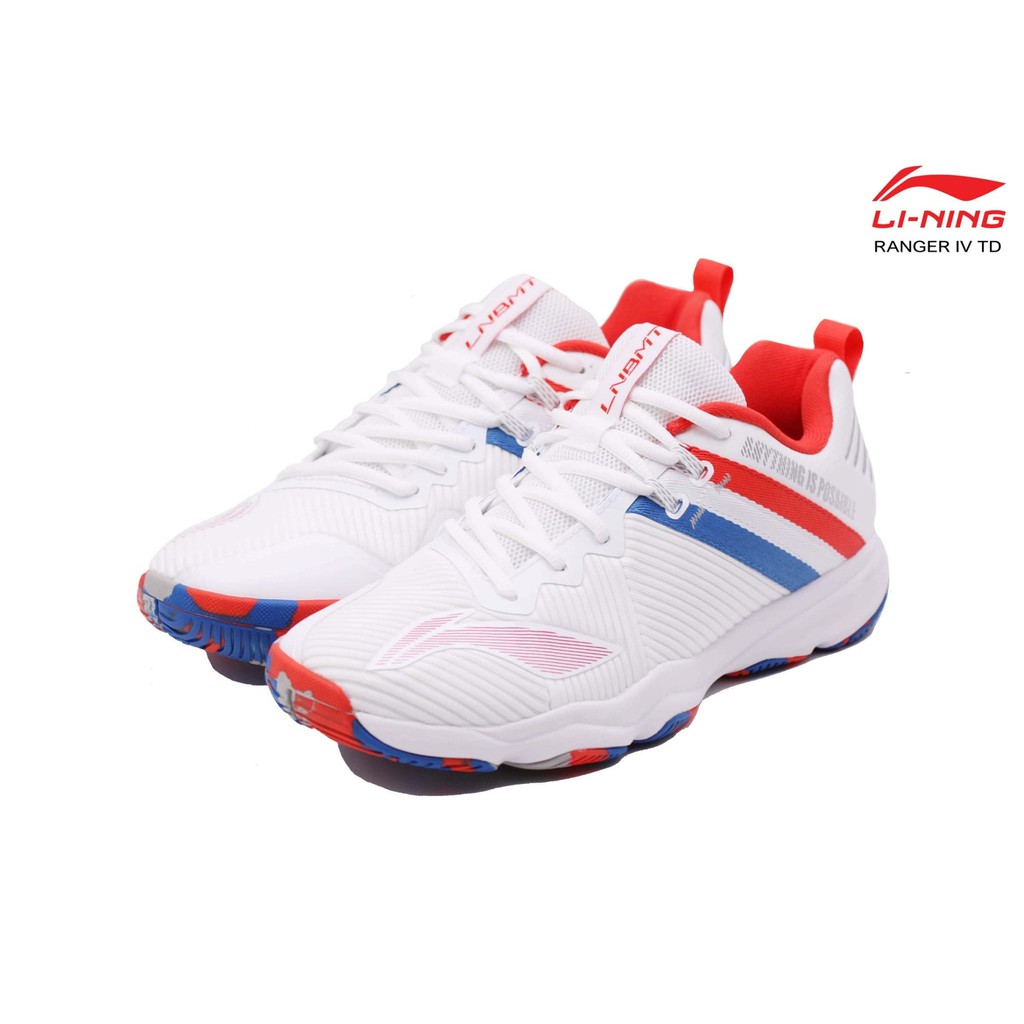 LI-NING รองเท้าแบดมินตัน RANGER IV TD AYTQ053-3S สีขาวBADMINTON SHOES ...
