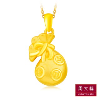 Chow Tai Fook จี้ถุงทองตัวเรือนทองคำ 999.9 Gold CM9087