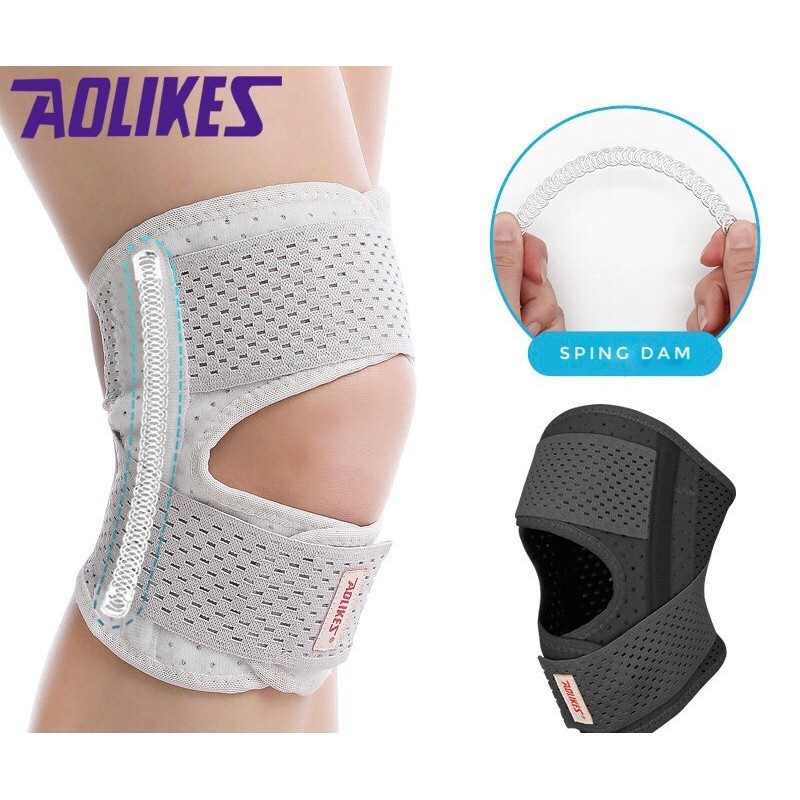 ผ้ารัดพยุงหัวเข่าเสริมสปิง-1-เส้น-aolikes-knee-support