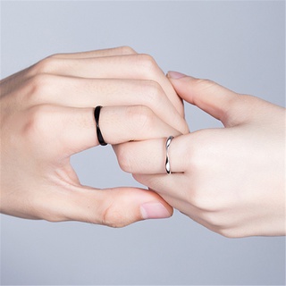 【Aaoottuuoo5】แหวนคู่รัก รูปทรงเรขาคณิต ปรับได้ 1 ชิ้น