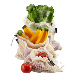 GEFU Fruit &amp; Vegetable Net AWARE M ถุงตาข่ายใส่ผักผลไม้ ไซส์ M รุ่น 12716 (3/pack)